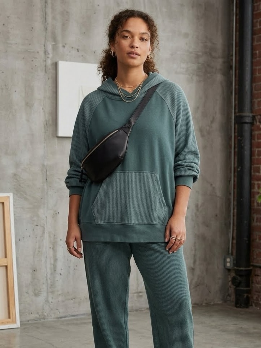 NWT - Aerie Waffle Knit Hoodie